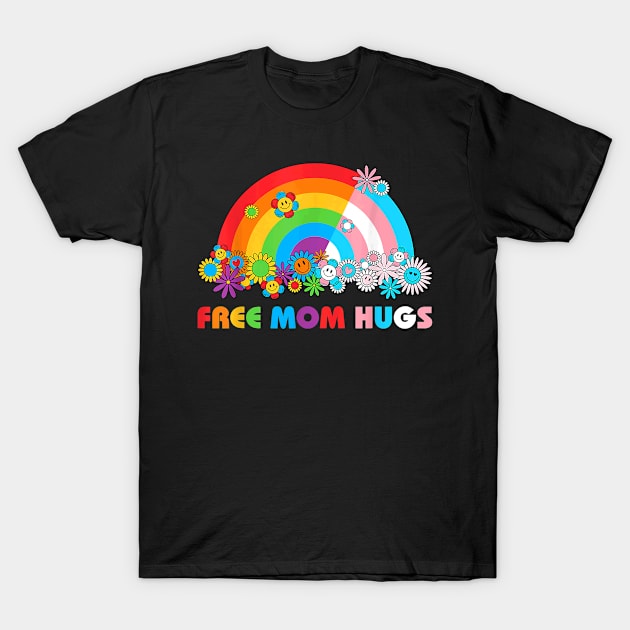 Rainbow Free Mom Hugs LGBTQ Trans Pride Month Equality T-Shirt by Kreigcv Kunwx